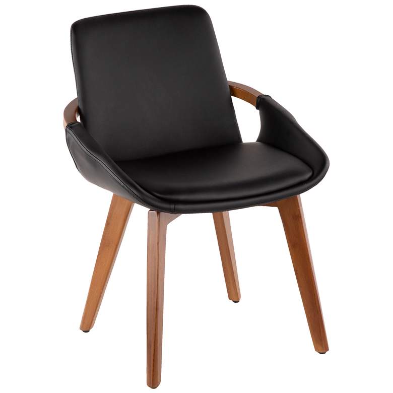 Image 1 Cosmo Chair in Walnut and Black Faux Leather by LumiSource