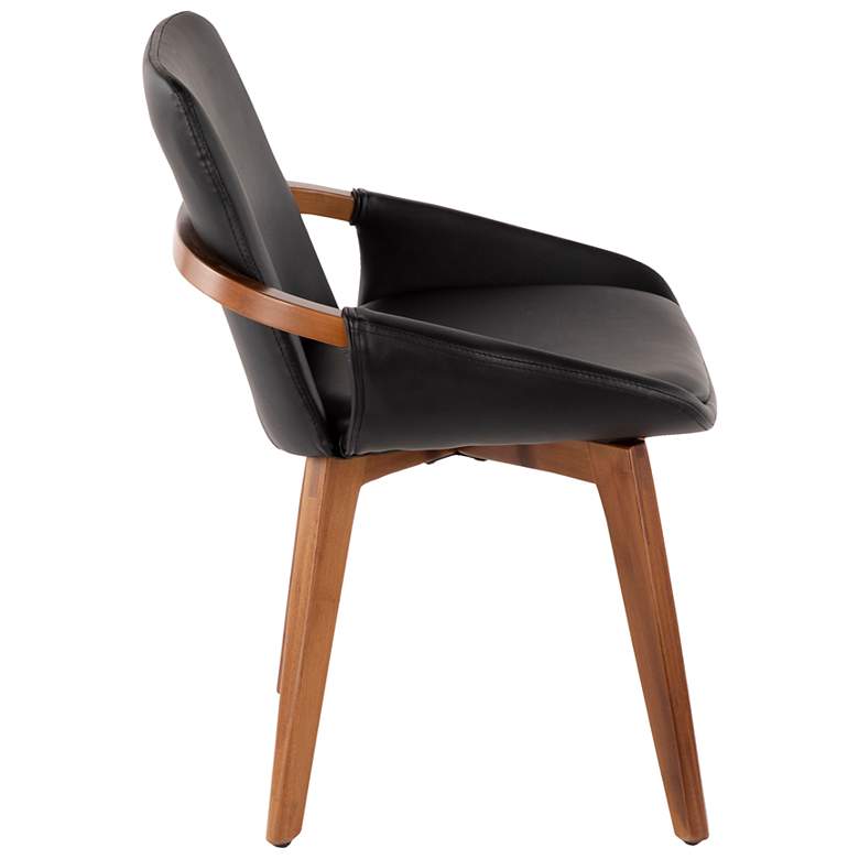 Image 2 Cosmo Chair in Walnut and Black Faux Leather by LumiSource more views