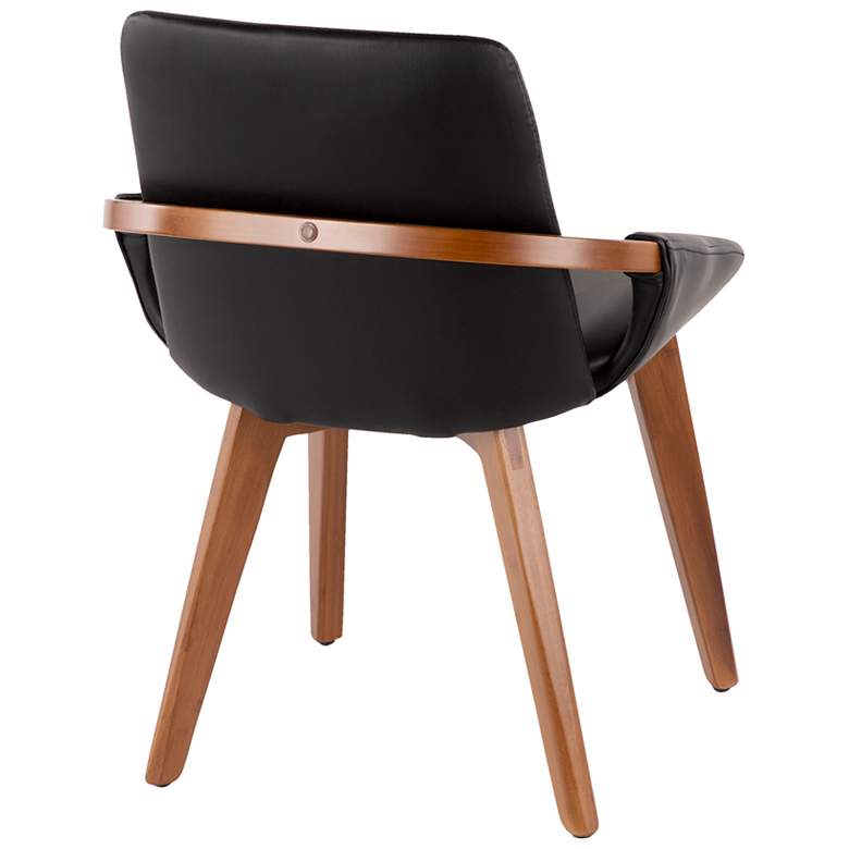 Image 3 Cosmo Chair in Walnut and Black Faux Leather by LumiSource more views