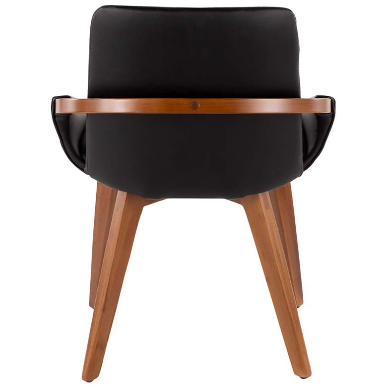 Image 4 Cosmo Chair in Walnut and Black Faux Leather by LumiSource more views