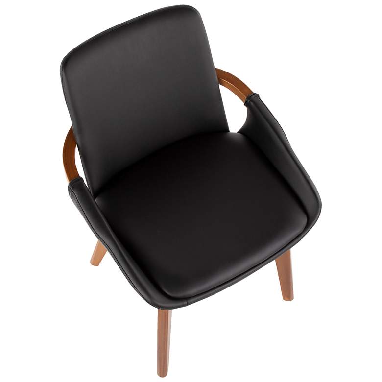 Image 6 Cosmo Chair in Walnut and Black Faux Leather by LumiSource more views