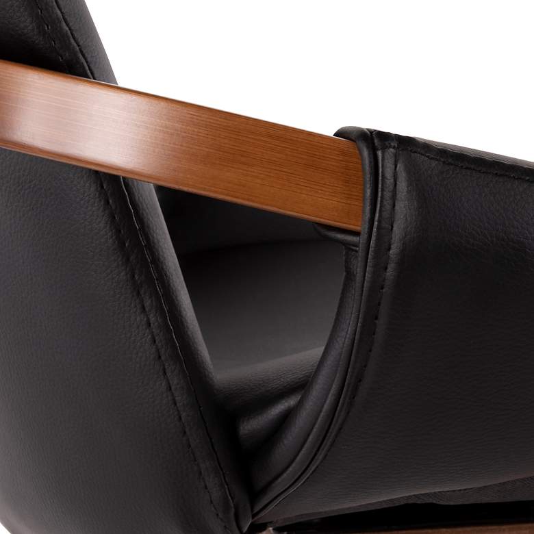 Image 7 Cosmo Chair in Walnut and Black Faux Leather by LumiSource more views