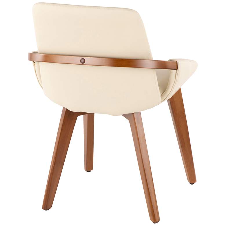 Image 3 Cosmo Chair in Walnut and Cream Faux Leather by LumiSource more views