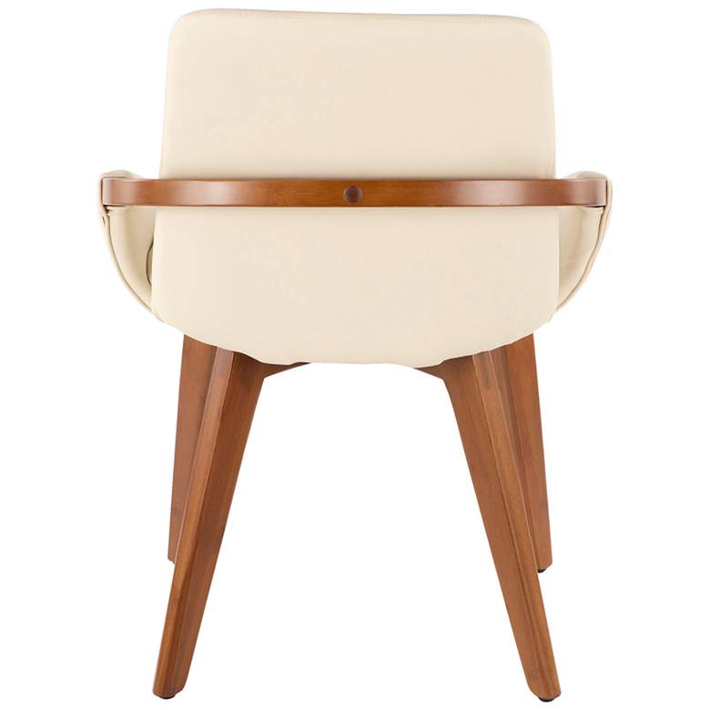 Image 4 Cosmo Chair in Walnut and Cream Faux Leather by LumiSource more views