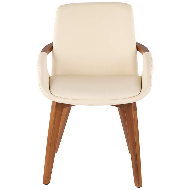 Image 5 Cosmo Chair in Walnut and Cream Faux Leather by LumiSource more views