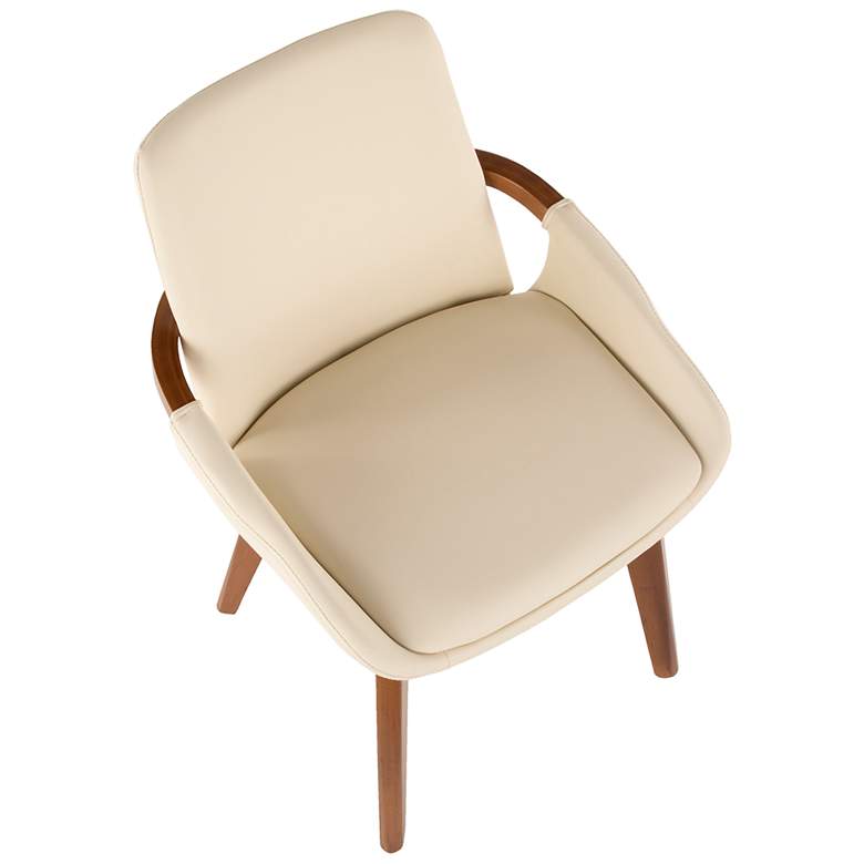 Image 6 Cosmo Chair in Walnut and Cream Faux Leather by LumiSource more views