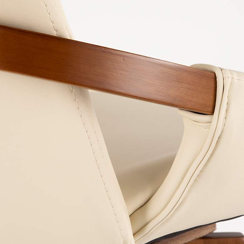 Image 7 Cosmo Chair in Walnut and Cream Faux Leather by LumiSource more views