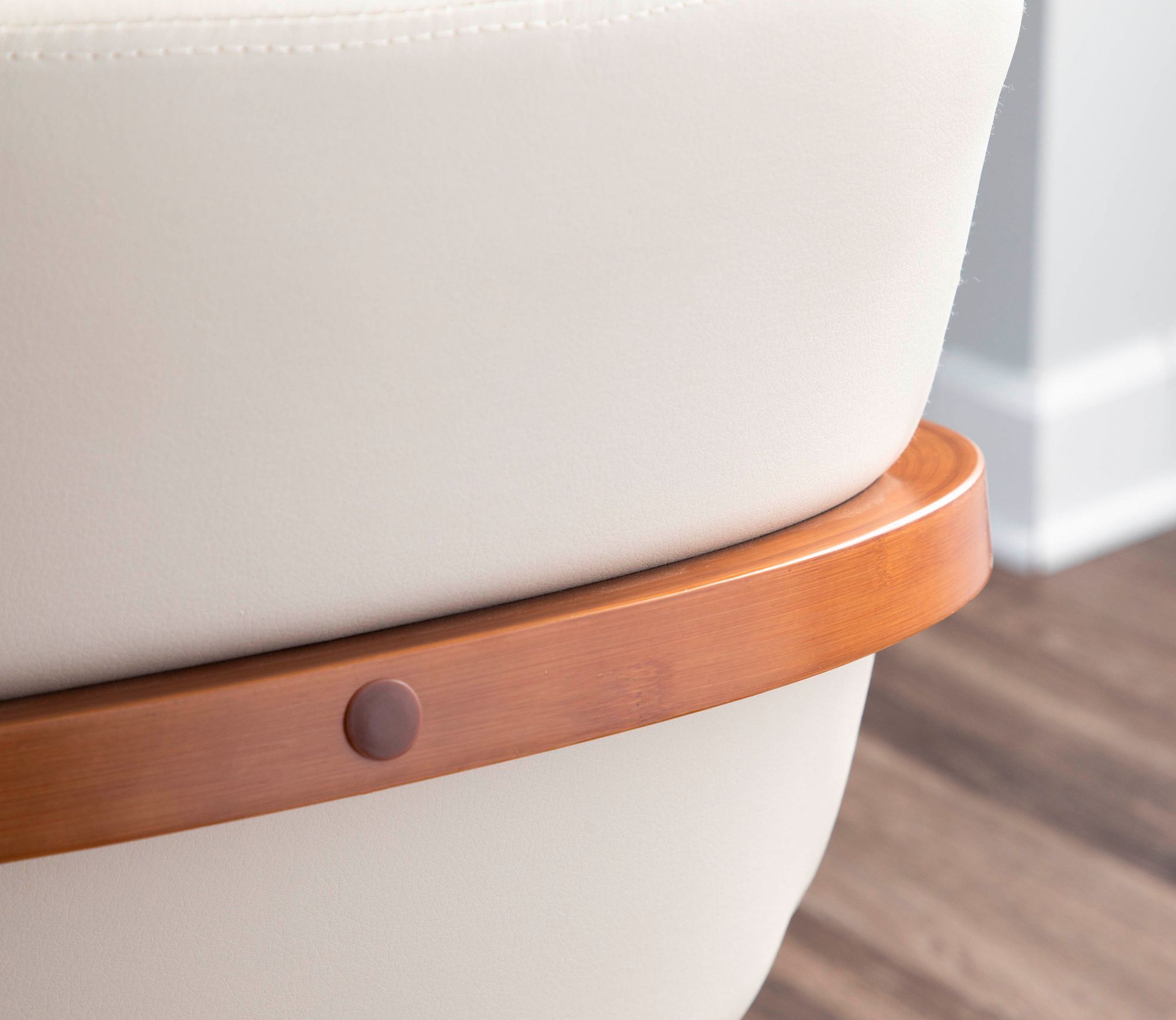 Cosmo Chair in Walnut and Cream Faux Leather by LumiSource