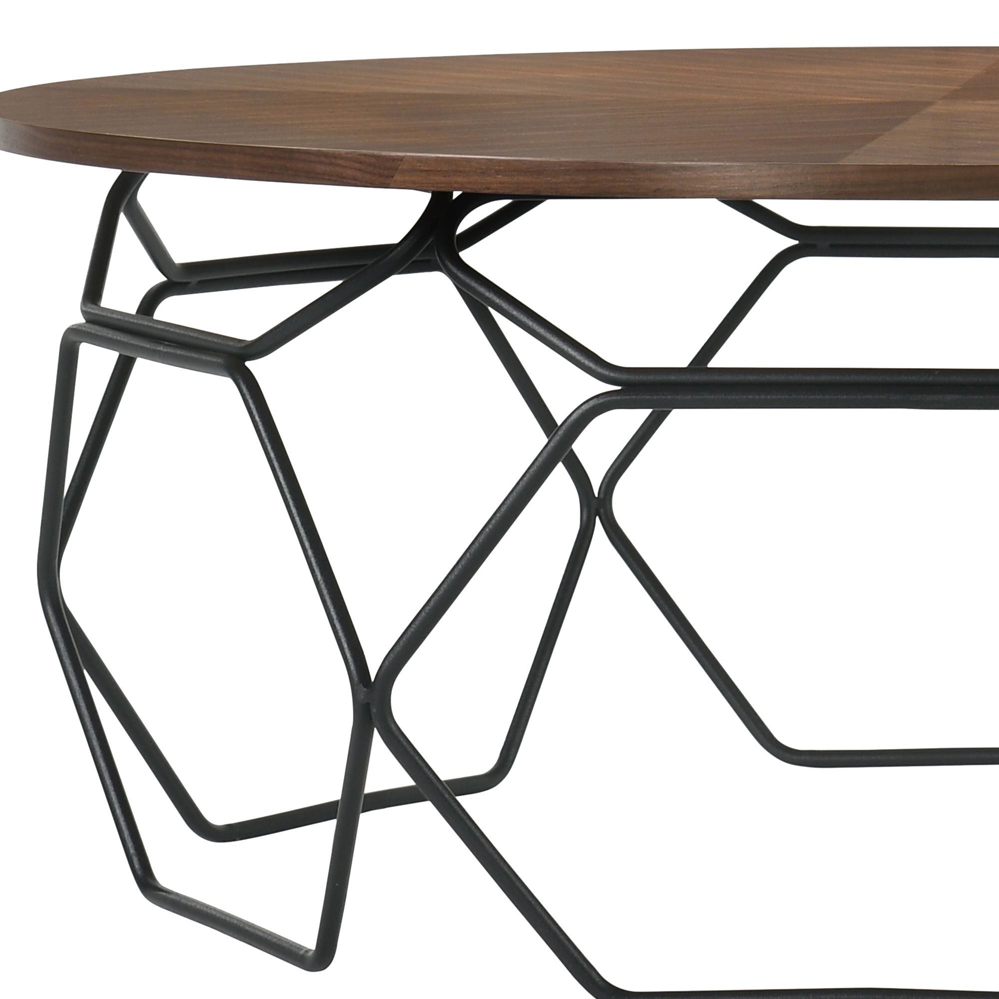 Image 4 Cosmo Coffee Table in Walnut Veneer and Black Metal more views