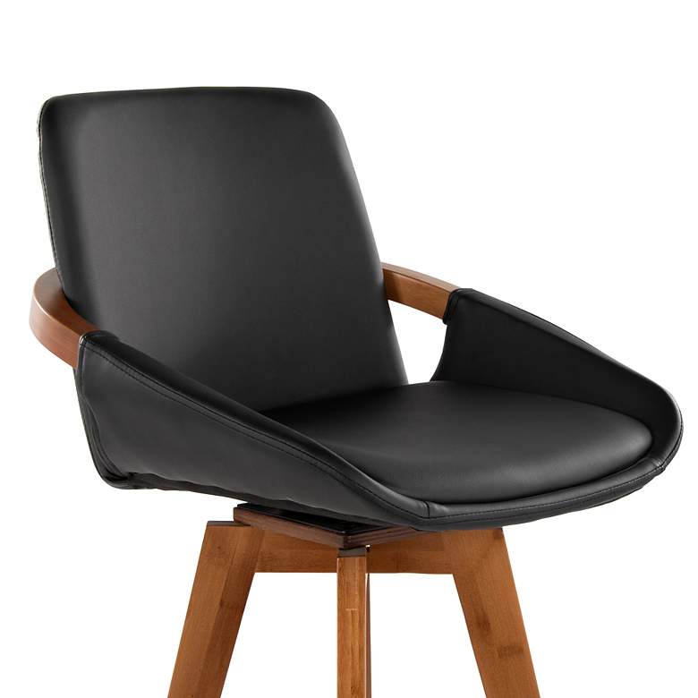 Image 6 Cosmo Counter Stool in Walnut and Black PU by LumiSource more views