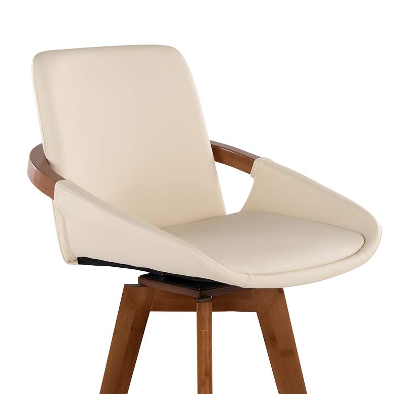 Image 6 Cosmo Counter Stool in Walnut and Cream PU by LumiSource more views