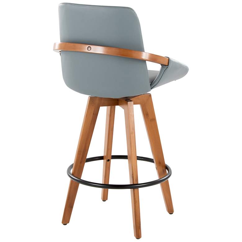 Image 3 Cosmo Counter Stool in Walnut and Grey PU by LumiSource more views