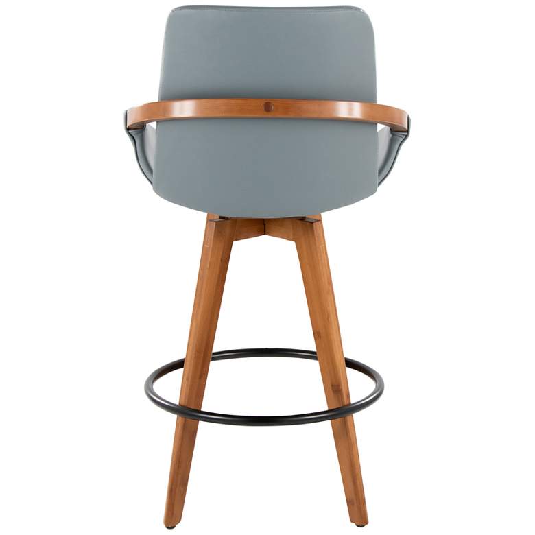 Image 4 Cosmo Counter Stool in Walnut and Grey PU by LumiSource more views