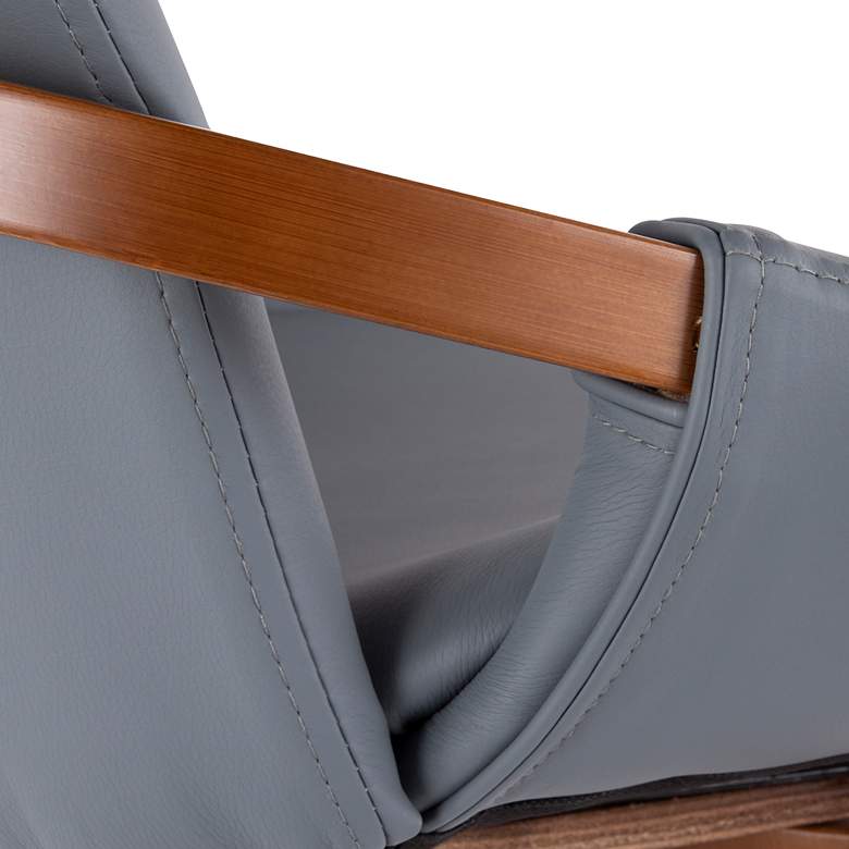 Image 7 Cosmo Counter Stool in Walnut and Grey PU by LumiSource more views
