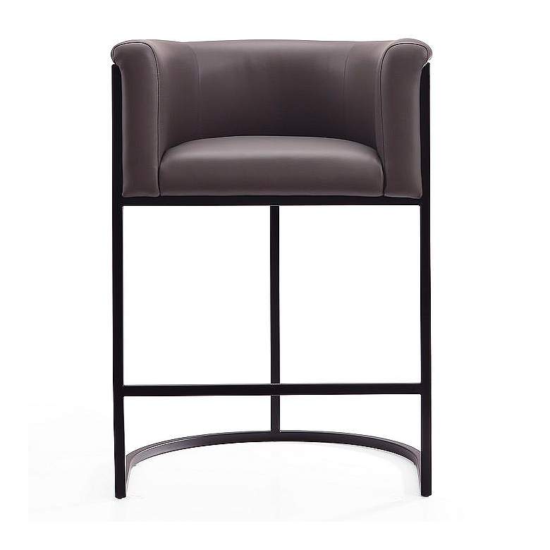 Image 2 Cosmopolitan 25 1/2" Pebble Faux Leather Counter Stool