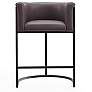 2_Cosmopolitan 25 1/2" Pebble Faux Leather Counter Stool
