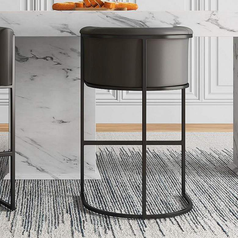 Image 1 Cosmopolitan 25 1/2" Pebble Faux Leather Counter Stool