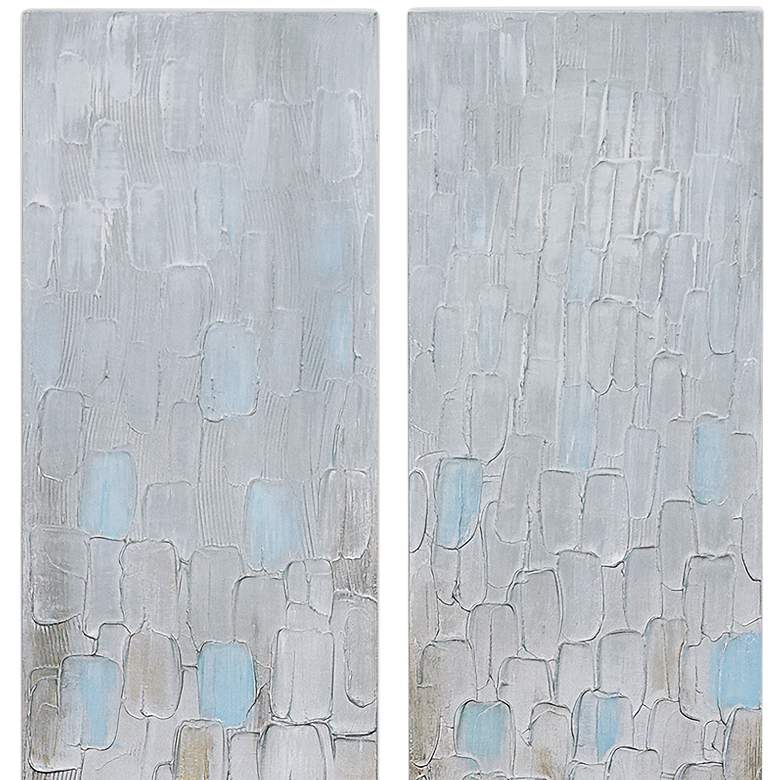 Image 3 Cosmopolitan 72" High Metallic 2-Piece Canvas Wall Art Set more views