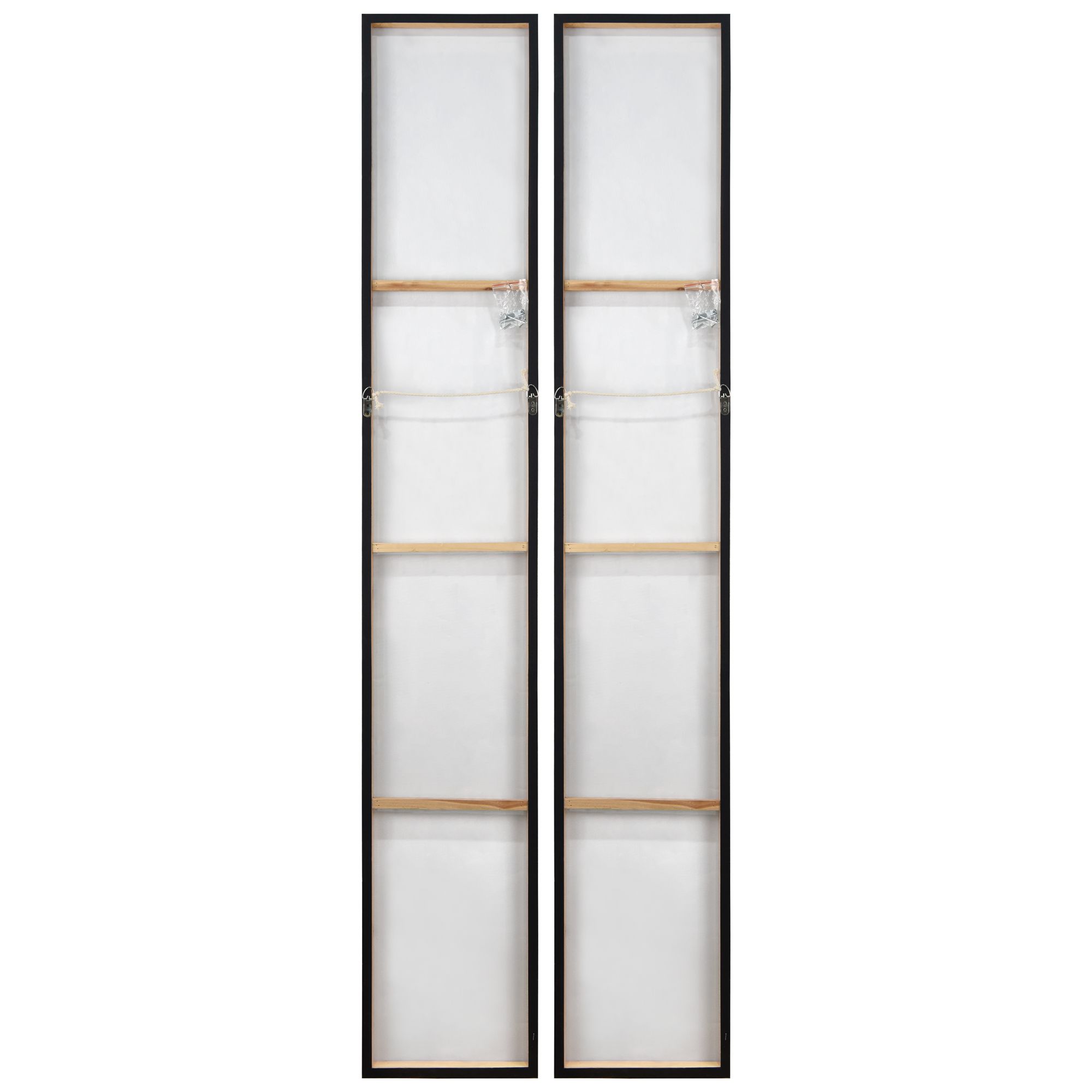 Cosmopolitan 72" High Metallic 2-Piece Canvas Wall Art Set in scene