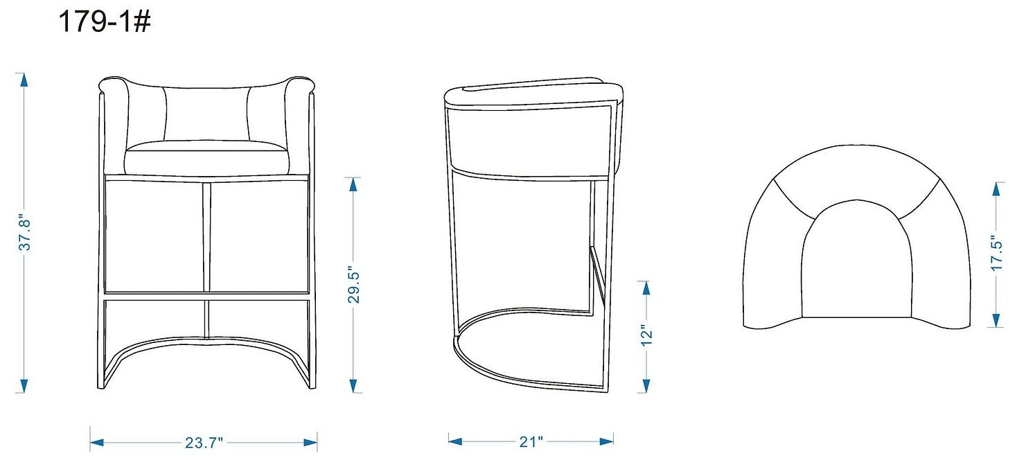 Image 3 Cosmopolitan Barstool in Cream and Black (Set of 3) more views