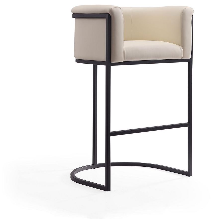 Image 4 Cosmopolitan Barstool in Cream and Black (Set of 3) more views