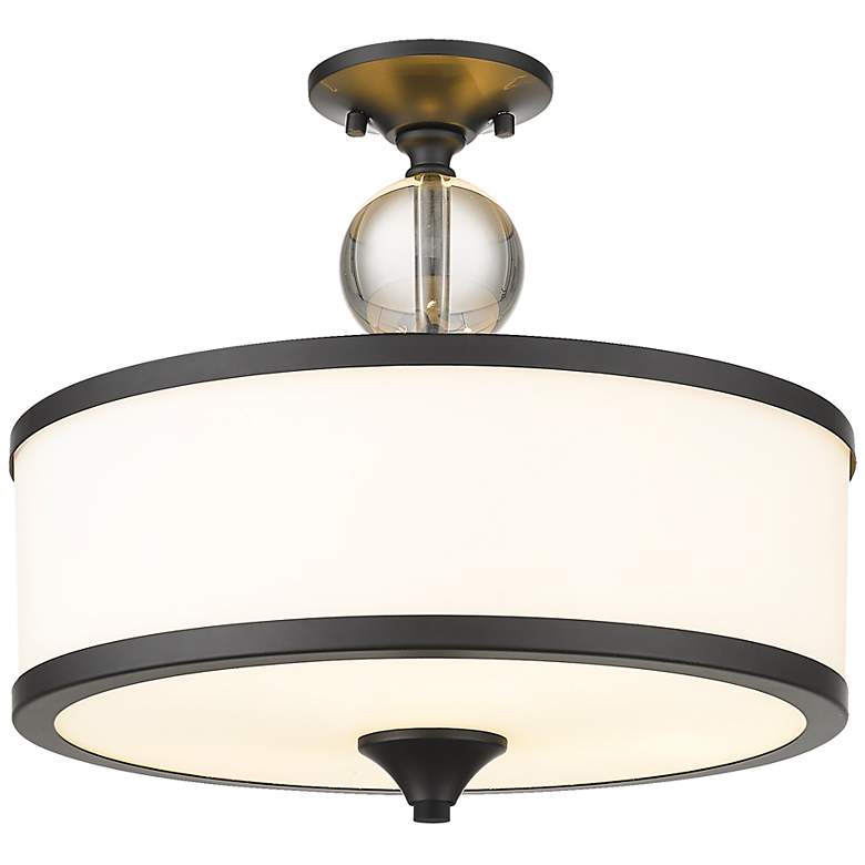 Image 3 Cosmopolitan by Z-Lite Matte Black 3 Light Semi Flush Mount