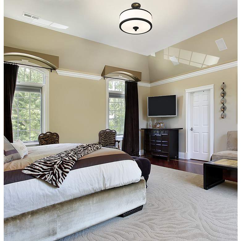 Image 4 Cosmopolitan by Z-Lite Matte Black 3 Light Semi Flush Mount more views