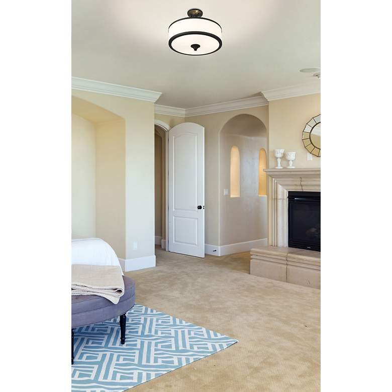 Image 5 Cosmopolitan by Z-Lite Matte Black 3 Light Semi Flush Mount more views