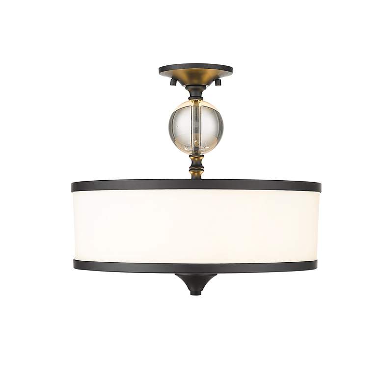 Image 6 Cosmopolitan by Z-Lite Matte Black 3 Light Semi Flush Mount more views