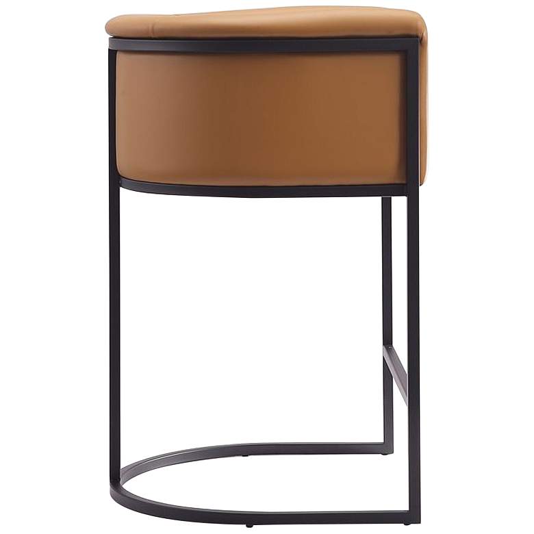Image 6 Cosmopolitan Counter Stool in Camel and Black (Set of 2) more views