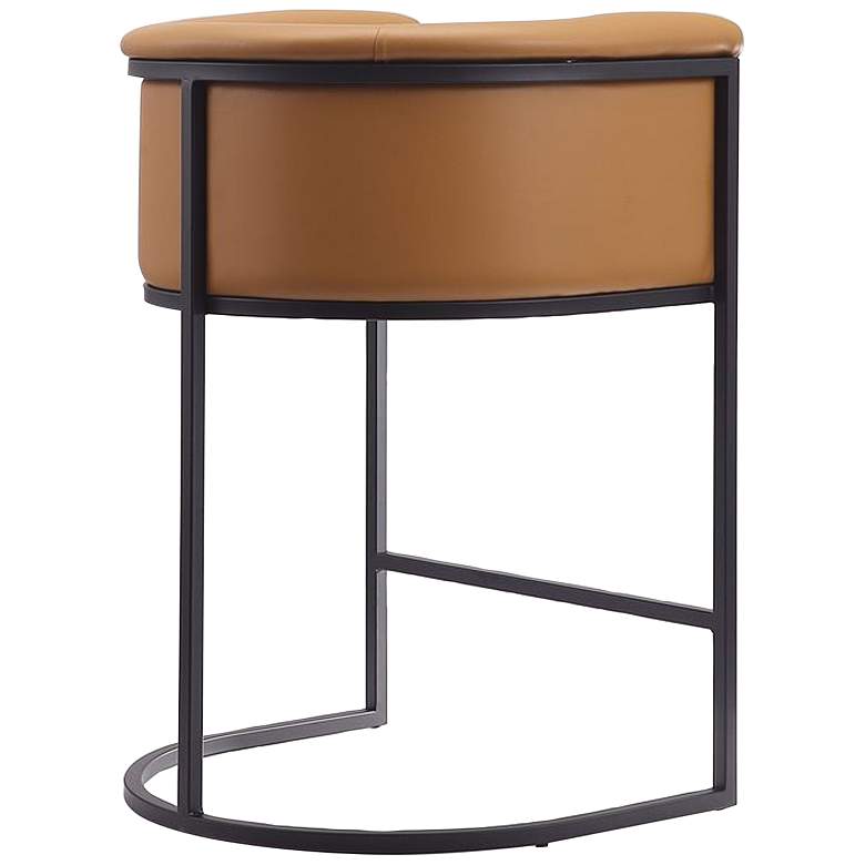 Image 7 Cosmopolitan Counter Stool in Camel and Black (Set of 2) more views