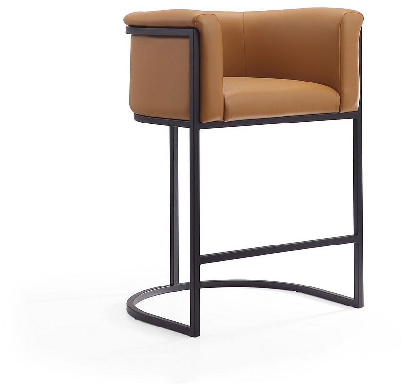 Image 4 Cosmopolitan Counter Stool in Camel and Black (Set of 3) more views