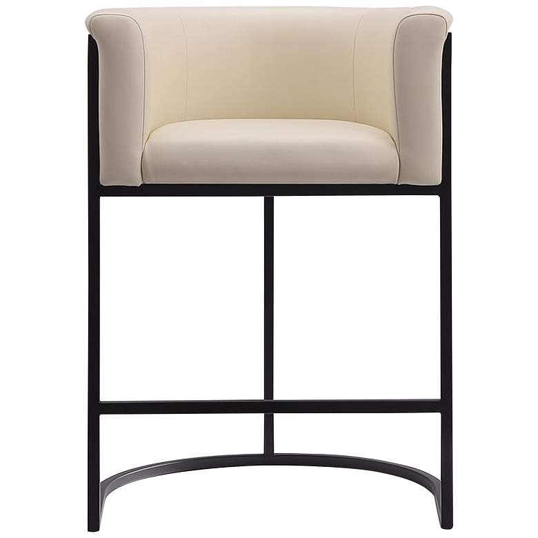 Image 5 Cosmopolitan Counter Stool in Cream and Black (Set of 2) more views