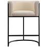 5_Cosmopolitan Counter Stool in Cream and Black (Set of 2) more views