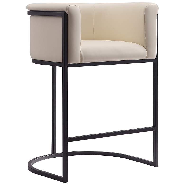 Image 3 Cosmopolitan Counter Stool in Cream and Black (Set of 3) more views