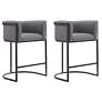 Thumbnail2 of Cosmopolitan Counter Stool in Grey and Black (Set of 2)