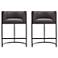 Cosmopolitan Counter Stool in Pebble and Black (Set of 2)