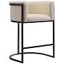 4_Cosmopolitan Counter Stool in Pebble and Black (Set of 2) more views