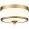Cosmopolitan Lighting 13 3/4" Wide Heritage Brass Drum Ceiling Light