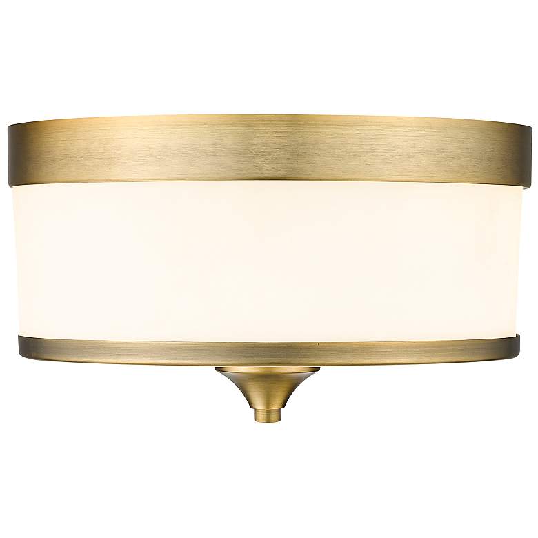 Image 5 Cosmopolitan Lighting 13 3/4" Wide Heritage Brass Drum Ceiling Light more views