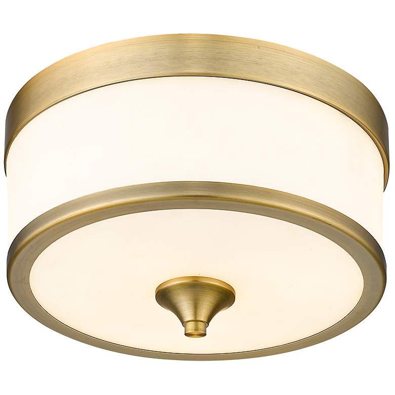 Image 6 Cosmopolitan Lighting 13 3/4" Wide Heritage Brass Drum Ceiling Light more views