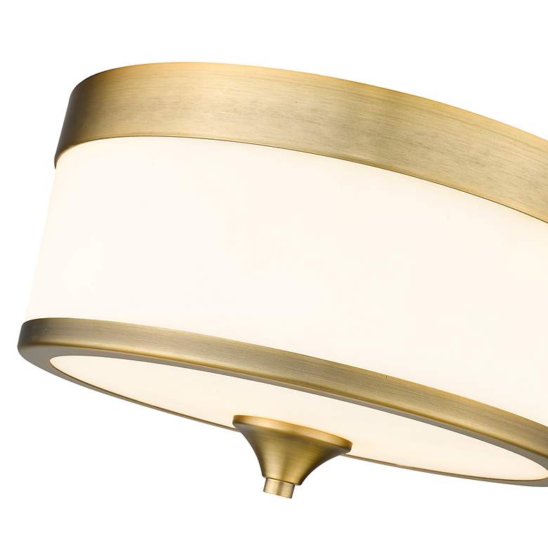 Image 7 Cosmopolitan Lighting 13 3/4" Wide Heritage Brass Drum Ceiling Light more views