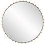 3_Cosmopolitan Matte Black and Brass 37 1/2" Round Wall Mirror