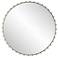 Cosmopolitan Matte Black and Brass 37 1/2" Round Wall Mirror