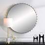 2_Cosmopolitan Matte Black and Brass 37 1/2" Round Wall Mirror