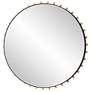 5_Cosmopolitan Matte Black and Brass 37 1/2" Round Wall Mirror more views
