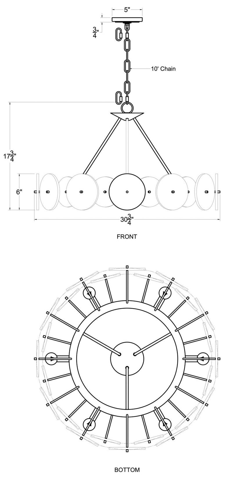 Image 7 Cosmos 6-Lt Chandelier - Matte Black more views