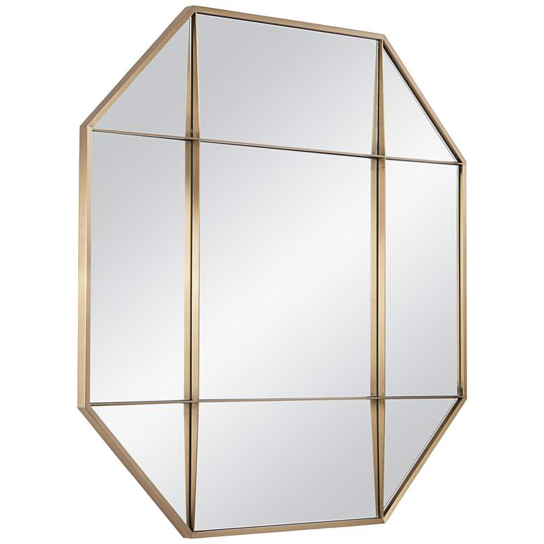 Image 2 Cosmos Brushed Gold 32" x 32" Octagonal Wall Mirror