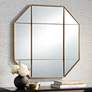Cosmos Brushed Gold 32" x 32" Octagonal Wall Mirror