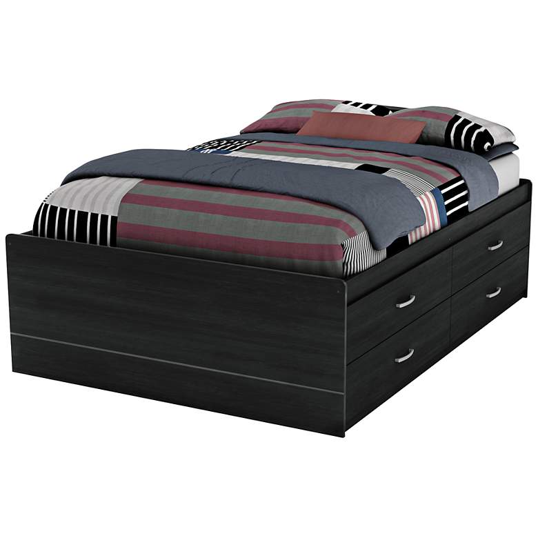 Image 1 Cosmos Collection Black Onyx Full Captain Bed